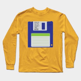 Floppy Disk (Cosmic Cobalt Colorway) Analog/ Computer Long Sleeve T-Shirt